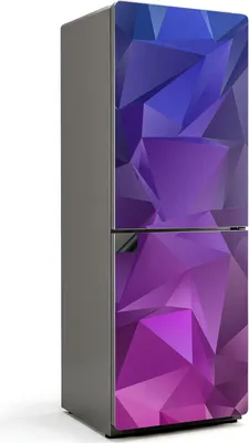 Produktbild von Abstraktes Polygonmuster – Magnetische Kühlschrank Abdeckung – Dekorfolie magnetisch Küche – Kühlschrank Magnet Deko – selbstklebende Magnettafel – Magnetfolie für Kühlschranktür – 70x190 cm