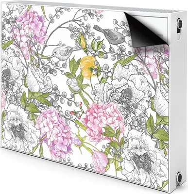 Produktbild von Magnet Heizkörperabdeckung Heizkörperverkleidung Verkleidung Abdeckung 90x60 cm  - Vögel