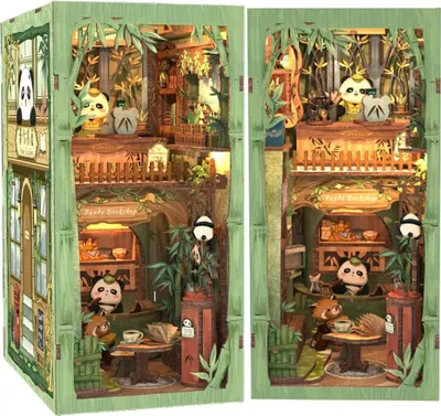 Obrázok produktu pre 3D puzzle, DIY knižný chrbát, kníhkupectvo Panda, Cutebee, 244 dielikov