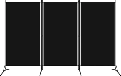 Immagine prodotto di vidaXL Divisorio 3 pezzi Nero 260x180 cm