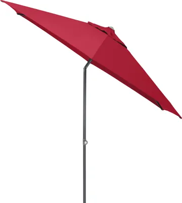Produktbild von KETTLER Easy Push Schirm Ø 230 cm, UPF 50+, anthrazit matt/ rot, Aluminium/Polyester mit PolyurethanBeschichtung