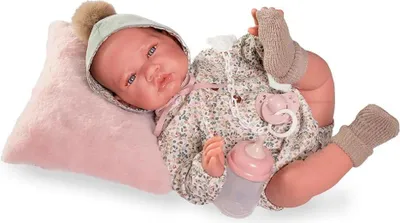 Produktbild von MuÑecas Antonio Juan Neugeborene Lua Pompon Babypuppe Rosa  Rosa One Size