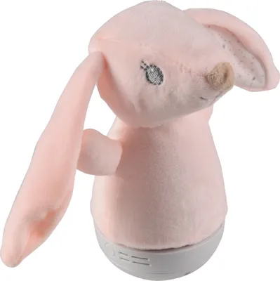 Produktbild von LED-Tischlampe RGB, Kaninchen-Design, rosa-weiß-grau, 2W.  Verschiedene Weißtöne und Farben, 170lm, Stoff, Abmessungen: 18x11x10cm, IP20, Polux