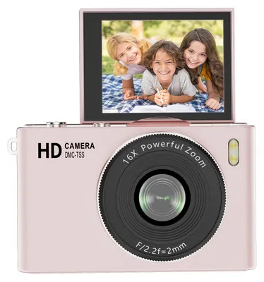 Obrázek produktu pro Digitální fotoaparát s rozlišením 64 MP, 2,4" otočnou obrazovkou (180°), 16x zoomem a automatickým ostřením