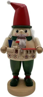 Produktbild von Nussknacker Zwerg mit Eisenbahn, Glässer Volkskunst, 23cm
