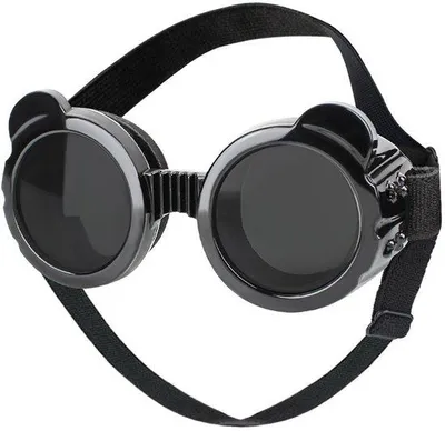 Produktbild von Kattensonnenschutz, UV-Schutzbrille, Hundebrille, für kleine Hunde, XS-Größe, schwarz, verstelle Band.