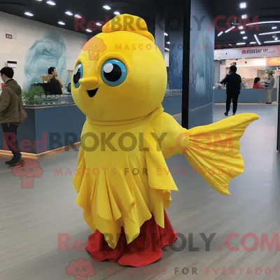Zdjęcie produktu dla Sitrongul REDBROKOLY Gullfisk maskotkostymekarakter odzież z dżinsami Flare i spodniami