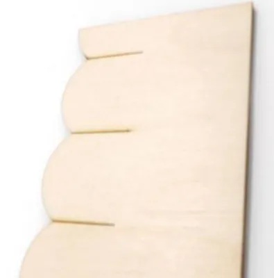 Produktbild von 1 Streifen halbe Holzschindelstreifen Biberschwanz  50 mm
