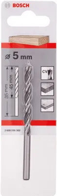 Immagine prodotto di Trapano standard per legno, 5 x 52 x 86 mm, d 5 mm