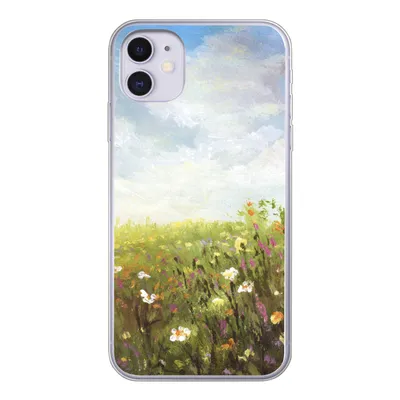 Produktbild von MuchoWow® Handyhülle Schutzhülle Hülle für iPhone 11 Sommer - Blumen - Ölfarbe Silikon Softcase Handy Hülle - Handytasche