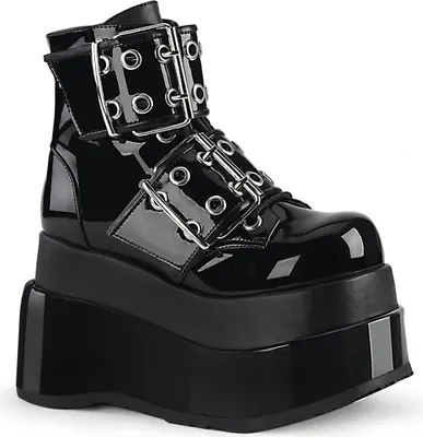 Produktbild von BEAR-104 Damen Booties von DemoniaCult, Schwarz Lack , EU 41, US 11