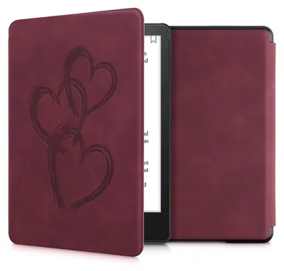 Produktbild von kwmobile Klapphülle kompatibel mit Amazon Kindle Paperwhite 11. Generation 2021 Hülle - Flipcase für Kindle Paperwhite Hülle aus Kunstleder - Pinsel
