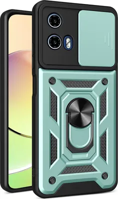 Produktbild von Hülle für Motorola Moto G04/G24 Magnetische Ring Ständer Halter Dia Kameraschutz TPU Bumper Silikon Schutzhülle Grün