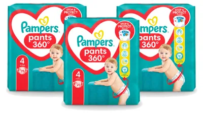 Image de 3 couches-culottes Pampers Baby-Dry, taille 4, 9–14 kg - Pack économique - 3 pièces