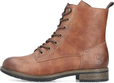 Produktbild von Rieker Damen Stiefel Schnürstiefel ungefüttert Kunstleder braun 38