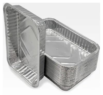 Produktbild von Aluschalen | 25 Stück | Passend für verschiedene Grillmodelle | 21 x 14 x 4 cm, 770 ml | Alu-Tropfschalen, Grillschalen