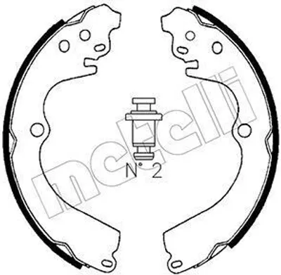 Produktbild von METELLI Bremsbackensatz Trommelbremse Hinten für SUBARU FORESTER (SG) 228,6mm 53-0383