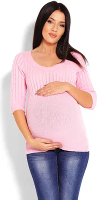 Obrázek produktu pro PeeKaBoo Dámský těhotenský svetr Ogno růžová Univerzální