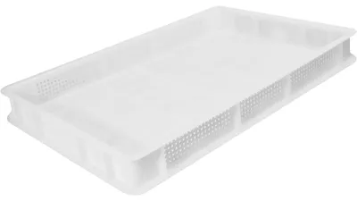 Produktbild von MOSER Stapelkiste Kunststoff, weiß, Höhe: 70 mm, Länge: 600 mm, Breite: 400 mm
