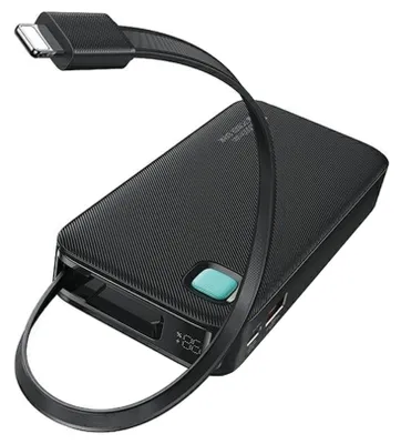 Zdjęcie produktu dla Usams Powerbank Zwikany Kabel 10000Mah Pd 20W Do Iphone X/11/12/13/14 Black