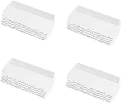 Produktbild von Läusekämme 4 Stück, 5,1 x 8,8 cm, Doppelseitiges Design, sanft zur Kopfhaut