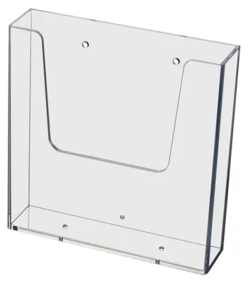 Produktbild von 10 Stück Prospekthalter im Hochformat für die Wandmontage in DIN A5