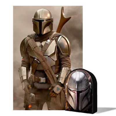 Zdjęcie produktu dla Puzzle soczewkowe Star Wars The Mandalorian 3D w pudełku