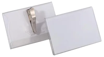 Obrázek produktu pro Jmenovky s klipem ve tvaru krokodýla, rozměr 54 x 90 mm, balení 25 kusů