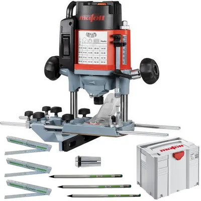 Produktbild von Mafell Oberfräse LO 65 Ec MaxiMax + Spannzange 12mm + 3x Maßstab + 3x Bleistift
