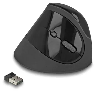 Produktbild von DeLOCK 12599, rechts, Vertikale Ausführung, RF Wireless, 1600 DPI, Schwarz
