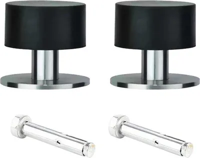 Produktbild von Famanu Türstopper Set aus Edelstahl mit Gummipuffer - 2 Stück