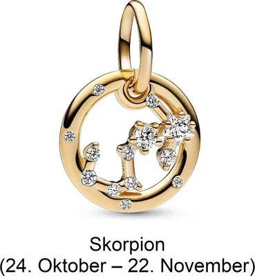 Produktbild von Pandora 762710C01 Charm-Anhänger Damen Sternzeichen Skorpion Zirkonia Vergoldet