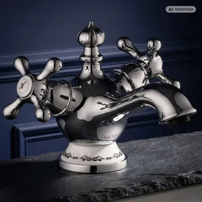 Produktbild von PaulGurkes Waschtischarmatur Retro Antik Zweigriffmischer klein