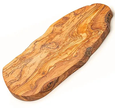 Productafbeelding van Olijnhouten snij- en serveerplank, 39 x 18 cm - Omkeerbaar ontwerp