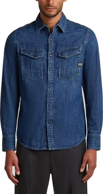 Image de Camisas Hombre Modèle G-star Dakota Slim Shirt Ls Couleur Bleu