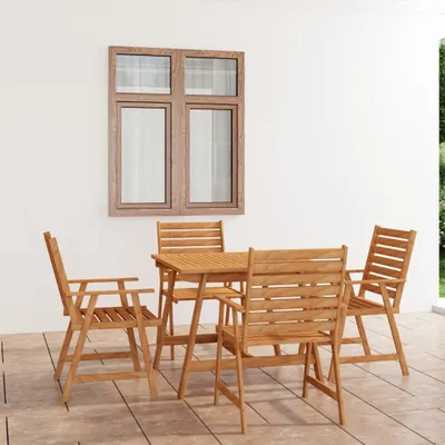 Produktbild von ZMH 5-tlg. Garten-Essgruppe Massivholz Akazie