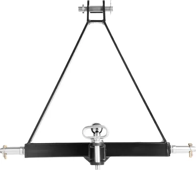 Zdjęcie produktu dla SucceBuy 3-punktowy zaczep do przyczepy z odbiornikiem 5,08 cm, zaczep 3-punktowy, udźwig 2721 kg, adapter zaczepu do przyczepy ciągnikowej, odpowiedni do różnych modeli ciągników, takich jak Kubota, Mahindra, John Deere i Massey Ferguson, wymiary: 505x575x130 mm
