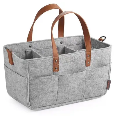 Image de Organisateur de couches pour bébé - Gris, avec plusieurs compartiments