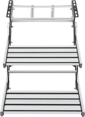 Produktbild von Einstiegsstufe für Wohnmobil - Doppeltritt - Manuell - Aluminium - Weiß