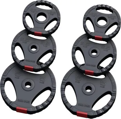 Obrázok produktu pre Gorilla Sports Sada činkových kotúčov s úchopom, 17,5 kg