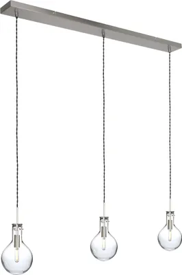 Produktbild von Steinhauer Pendelleuchte Elegance LED 3-flammig Stahl/ Transparent 100x16cm