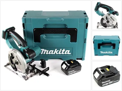 Image de Makita DSS 501 T1J 18V 136 mm Li-ion Scie circulaire sans fil + 1x Batterie 5,0 Ah + Coffret de transport Makpac - sans chargeur