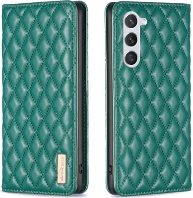 Produktbild von Galaxy S23 Hülle, Elegant Bookstyle Flip Leder Kartenfächer Schutzhülle mit Ständer für Samsung Galaxy S23 Grün