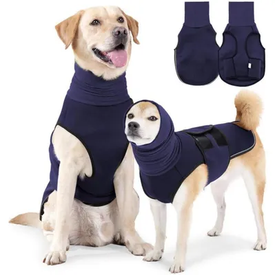 Produktbild von Hundemantel Beruhigungs-Weste mit Kapuze Anti-Stress Marineblau XL