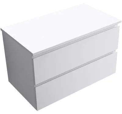 Immagine prodotto di CERANO - Mobile da bagno Carole - bianco opaco + piano lavabo in marmo lit. Elanys - 12 mm - bianco opaco - 80x49,2x46 cm