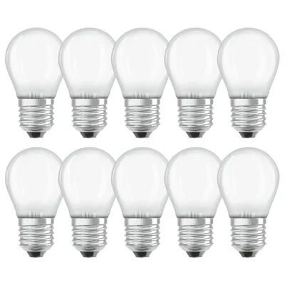 Produktbild von 10 x LED Filament Leuchtmittel Tropfen 4,5W = 40W E27 matt 470lm Tageslicht 6500K kaltweiß