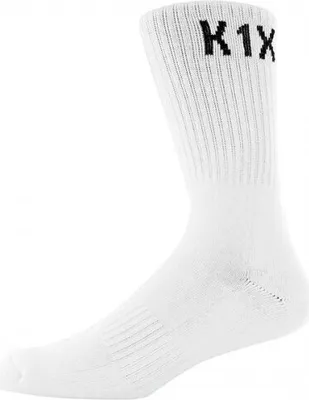 Produktbild von K1X Hardwood | game time socks mk2 | mid cut Basketball Socken, Farbe:Weiß, Größe:XL (44-45)