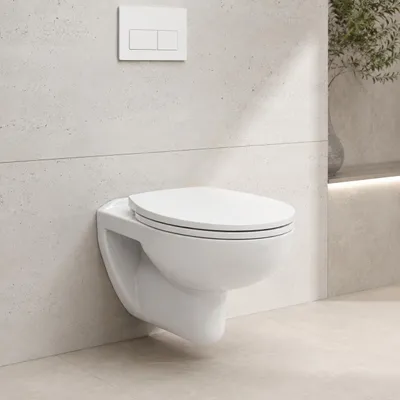 Produktbild von AQUA for you | Wand-WC - LAVITA Arctic – spülrandloses Hänge-WC - 53 cm - Weiß - mit WC-Sitz, Absenkautomatik, Quick-Release, WC-Schüssel