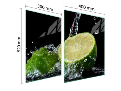 Produktbild von Glasschutzplatte Für Herd 70X52 Zitrone