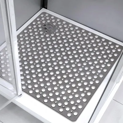 Immagine prodotto di Tappetino antiscivolo per doccia, 70x70 cm, in TPE, grigio, con ventose